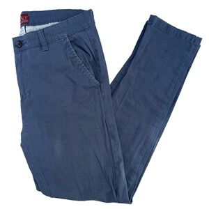 West Ace Men's Stretch Flex Chino Navy Blue Trouser Size 32/30
